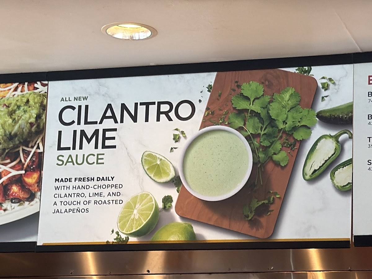 Chipotle Mexican Grill меню