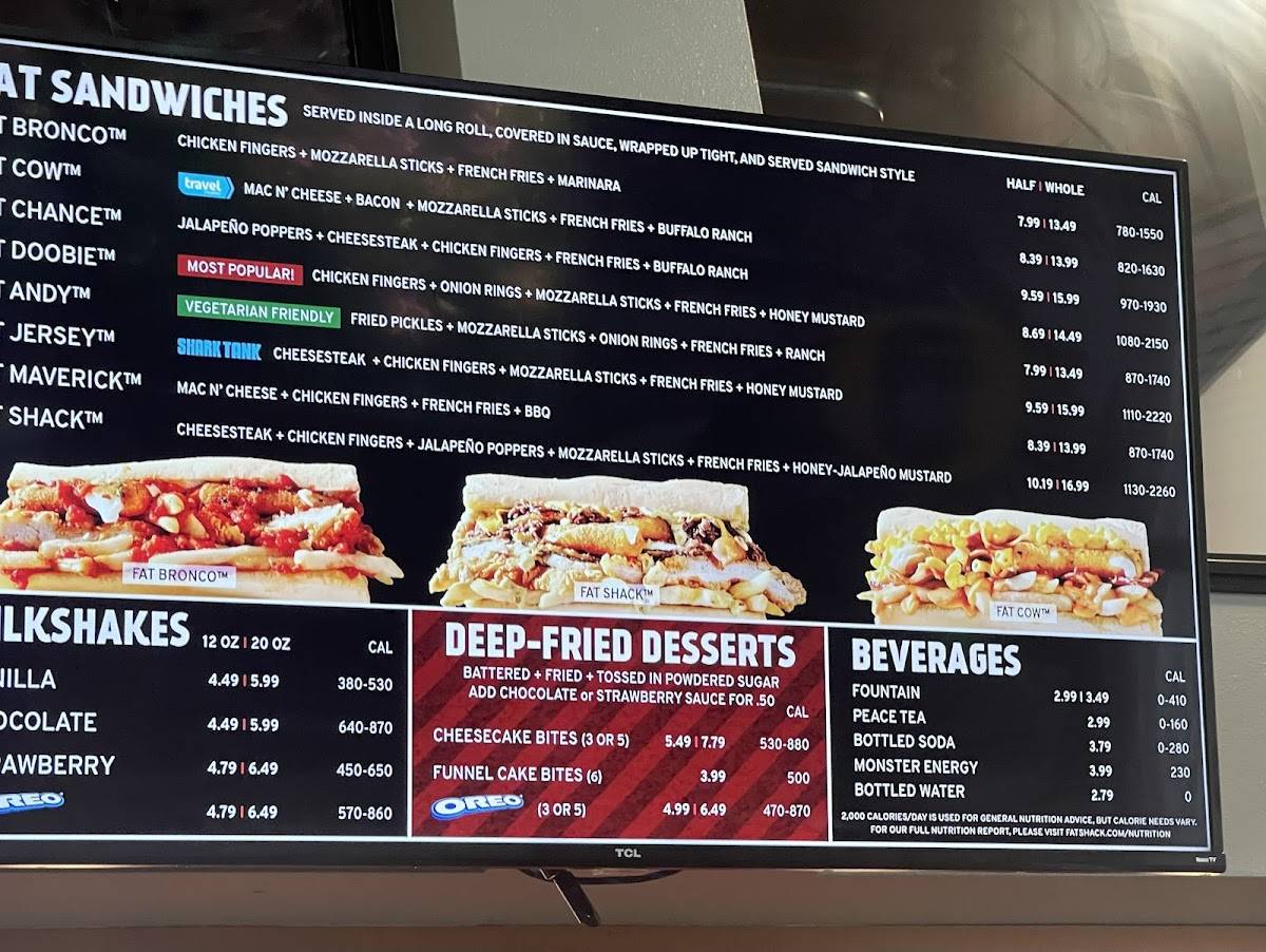 Fat Shack меню