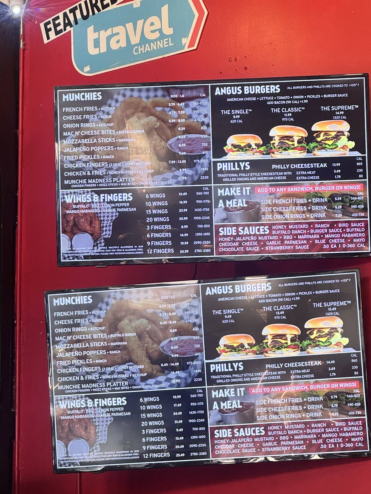 Fat Shack меню