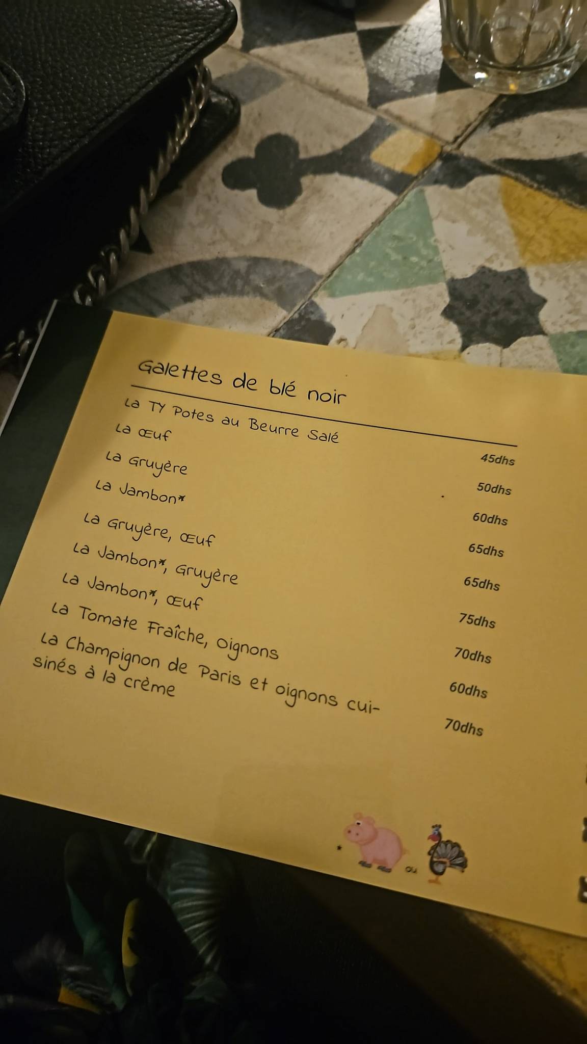 Finzi Rabat меню