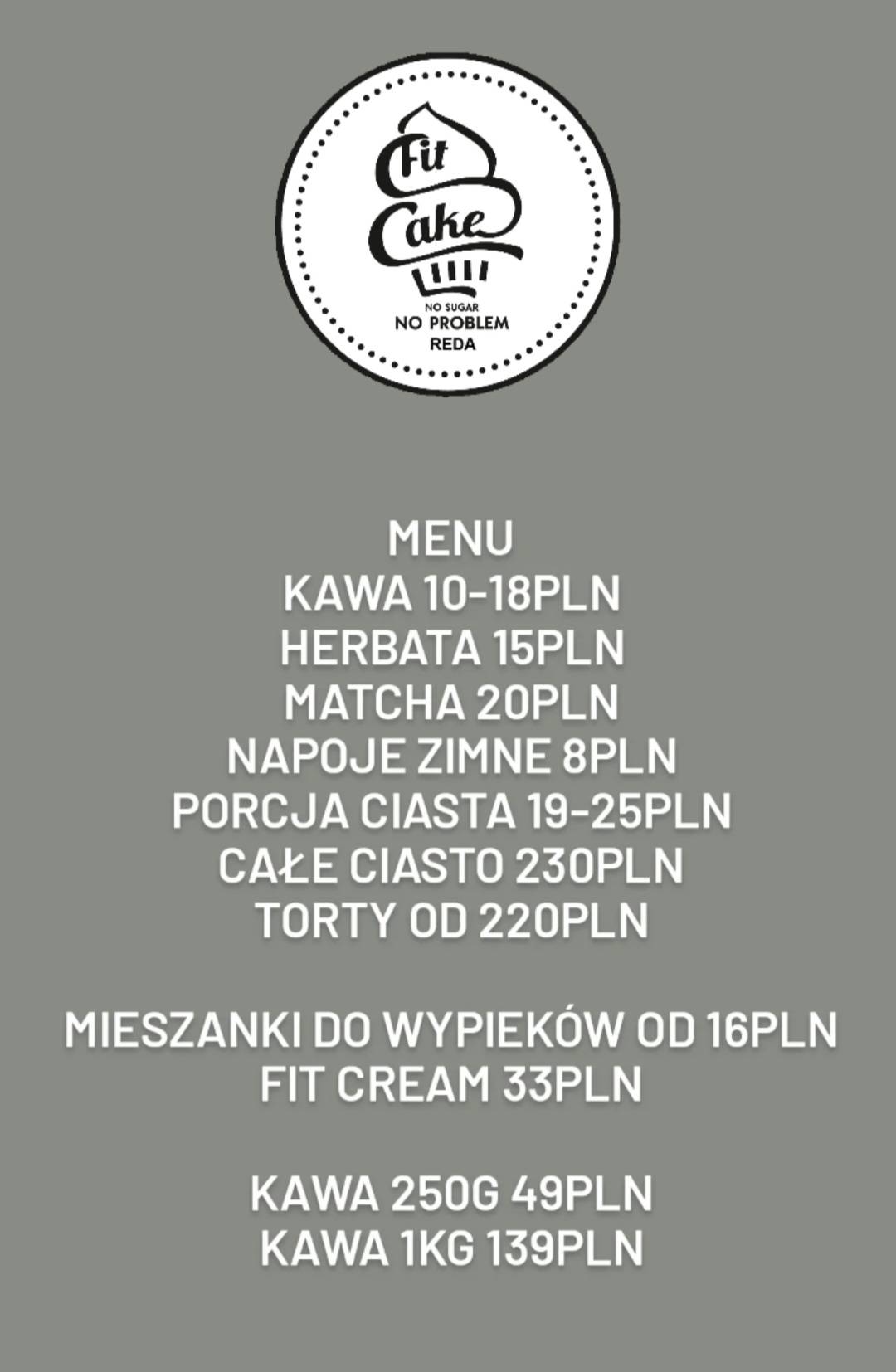 Fit Cake Reda меню