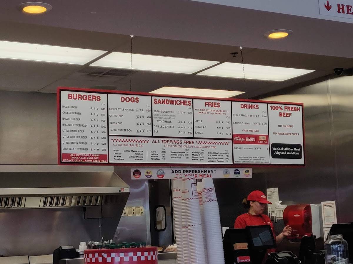 Five Guys меню