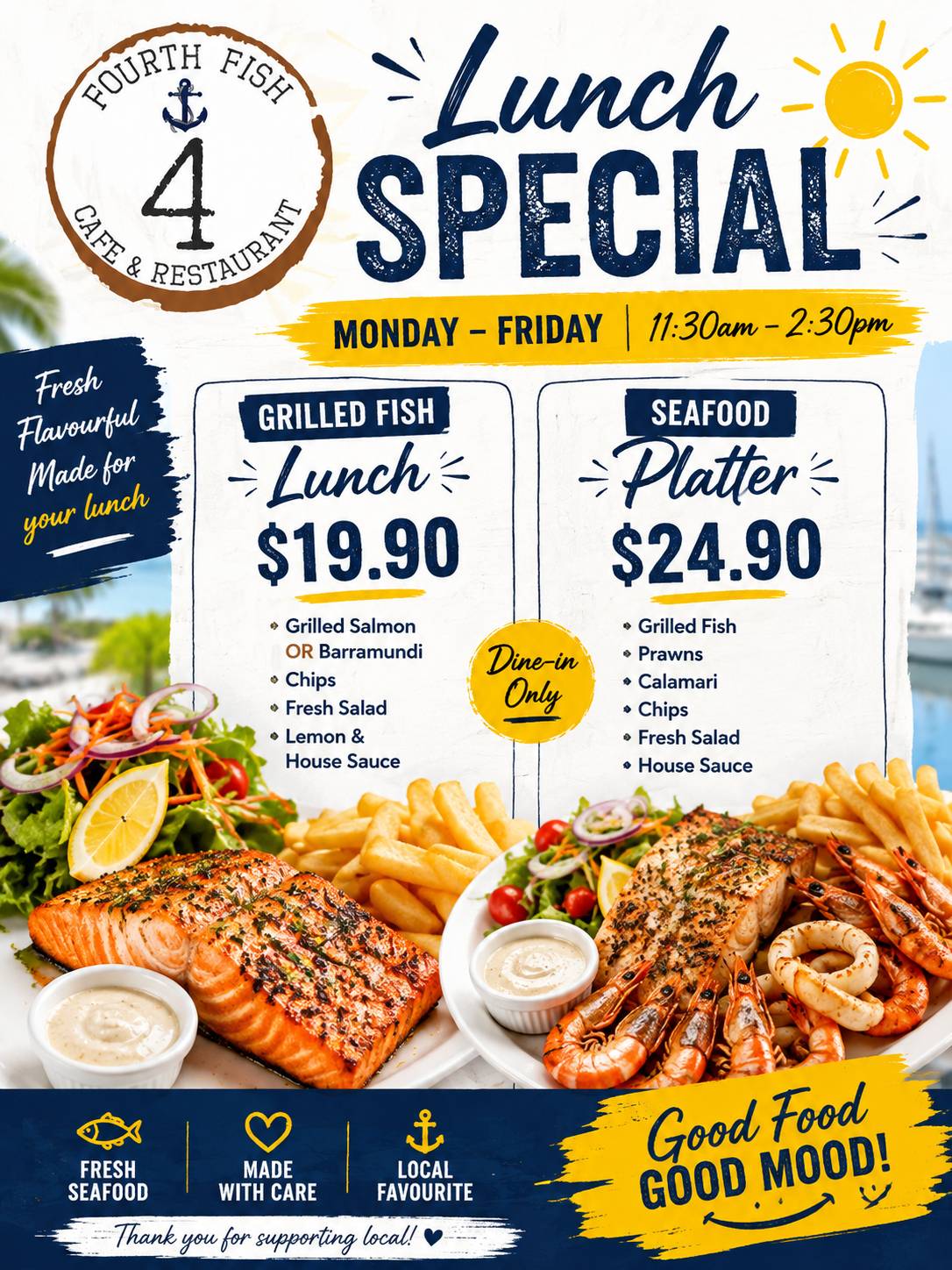 Fourth Fish Rozelle меню