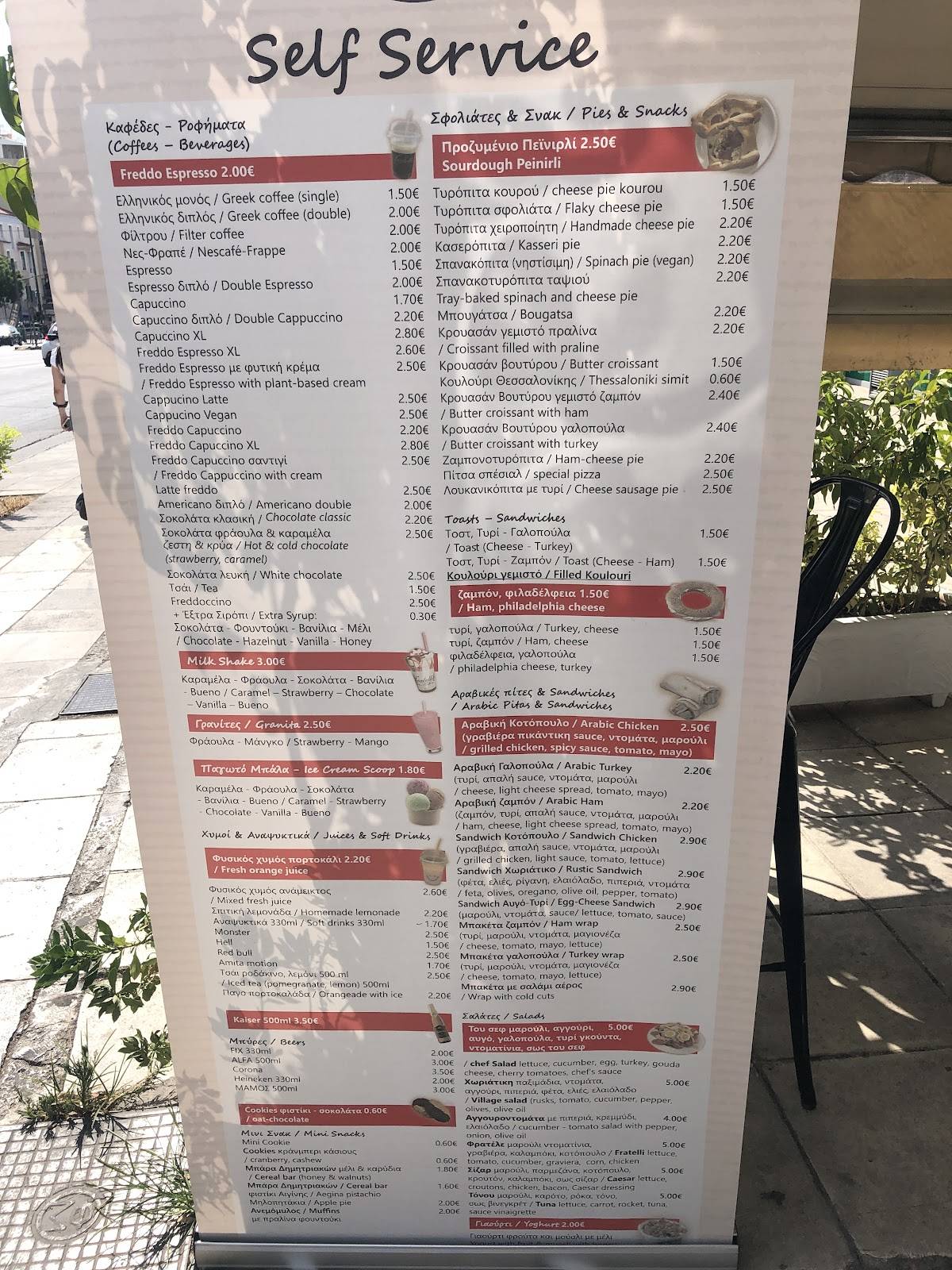 Fratelli coffee shop меню