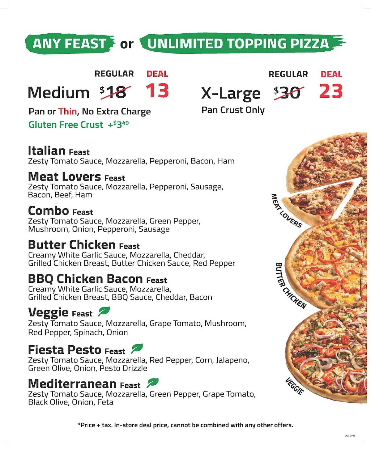 Freshslice Pizza меню