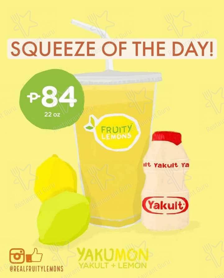 Fruity Lemons меню