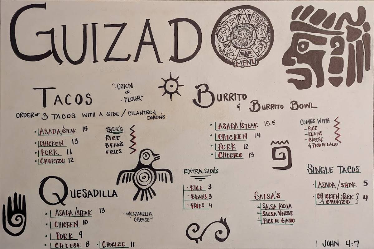 GUIZADO меню