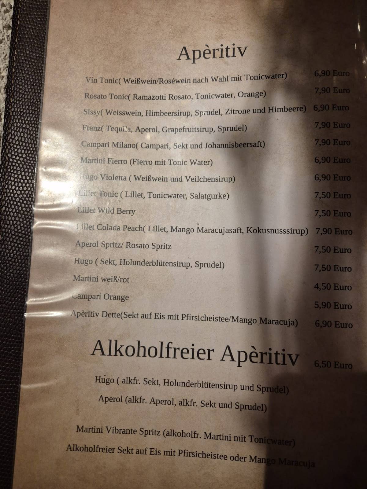 Gaststätte Sefa меню