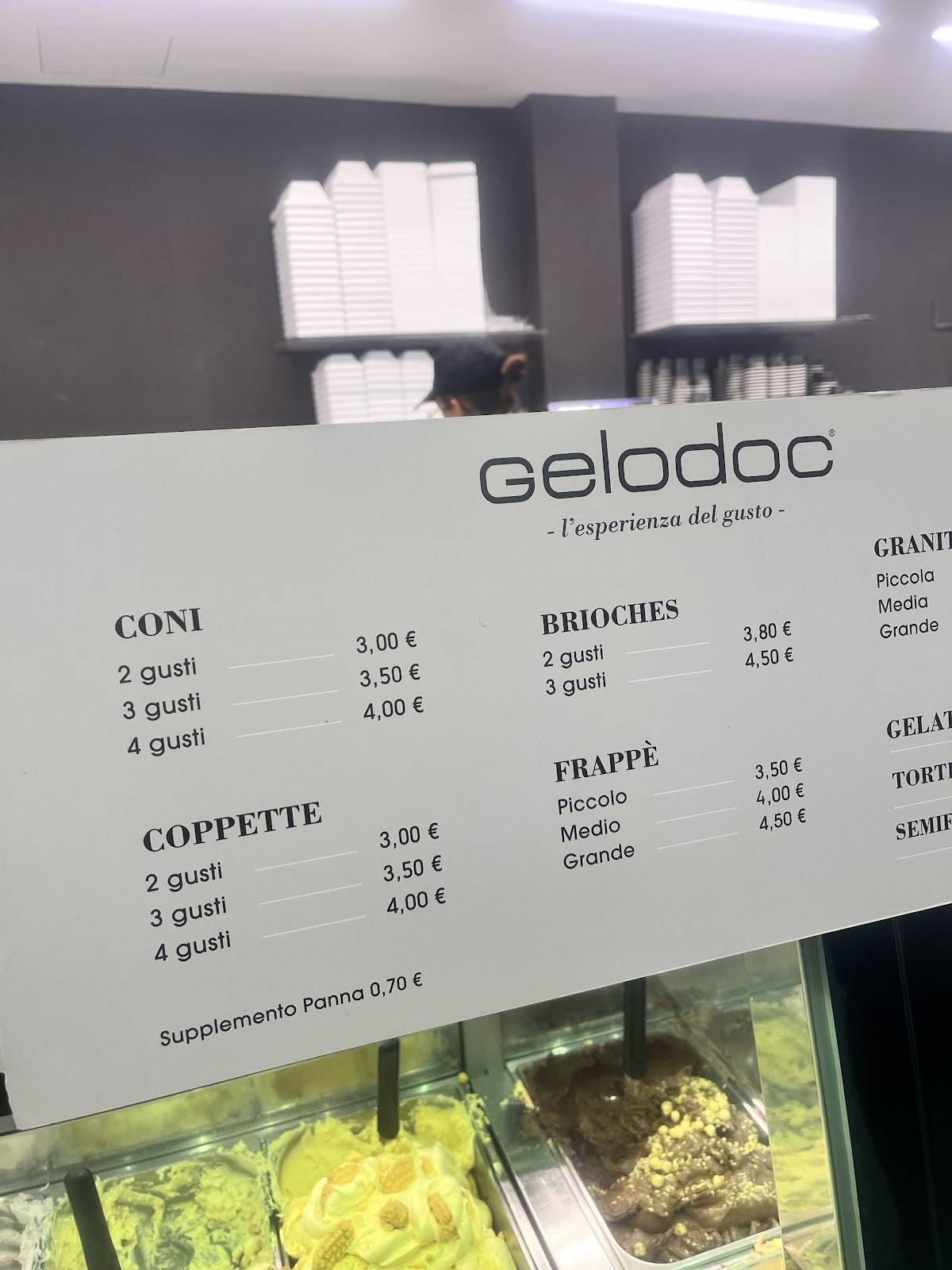 Gelateria Gelodoc меню