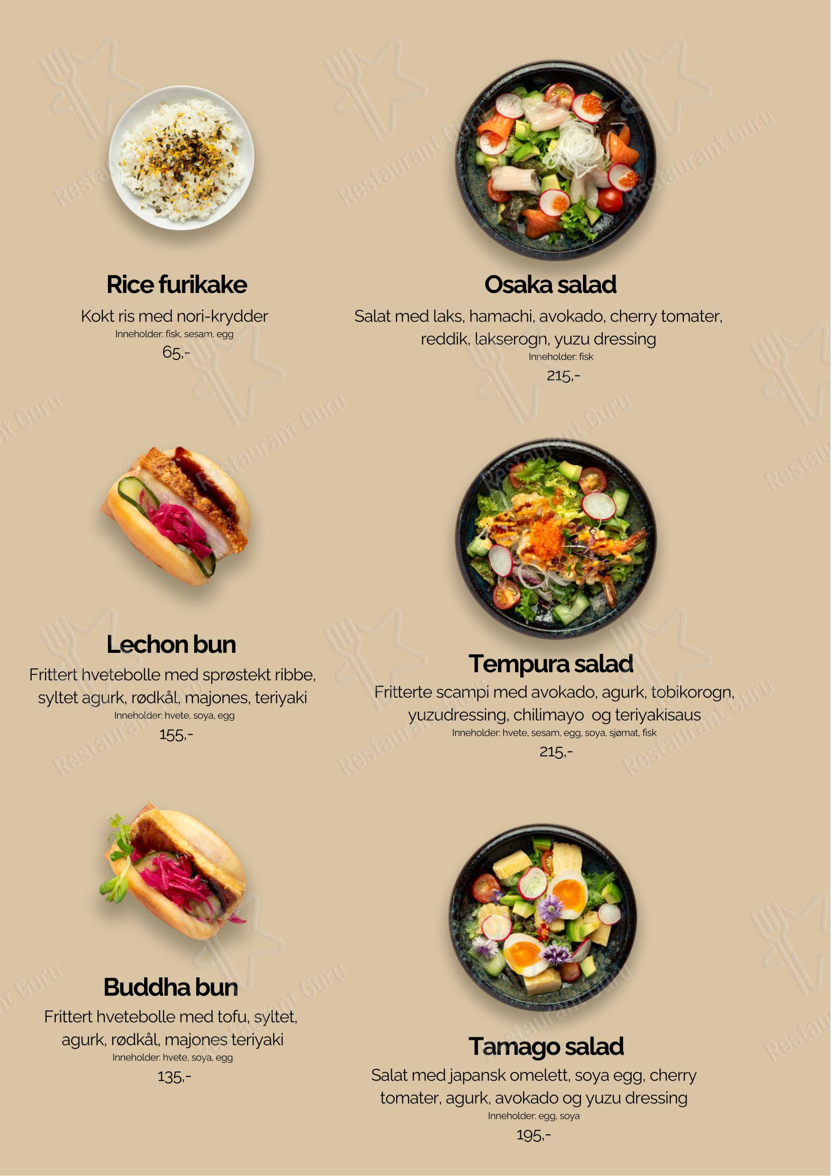 Genji Izakaya Ramen в Осло - Меню