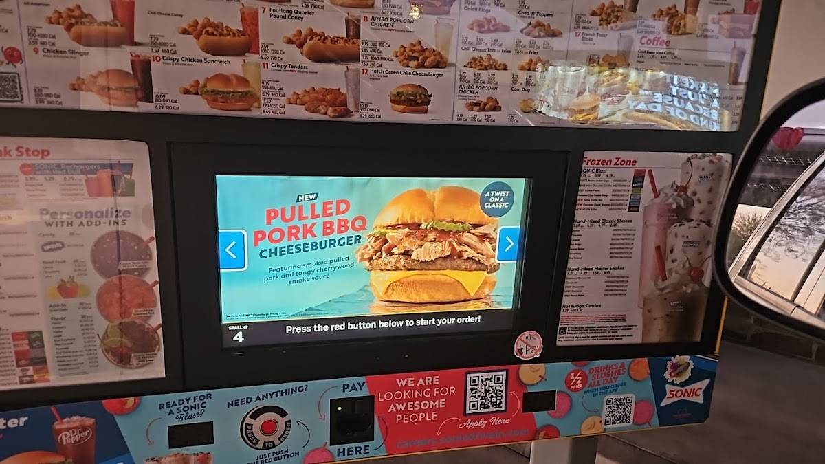 Sonic Drive-In меню
