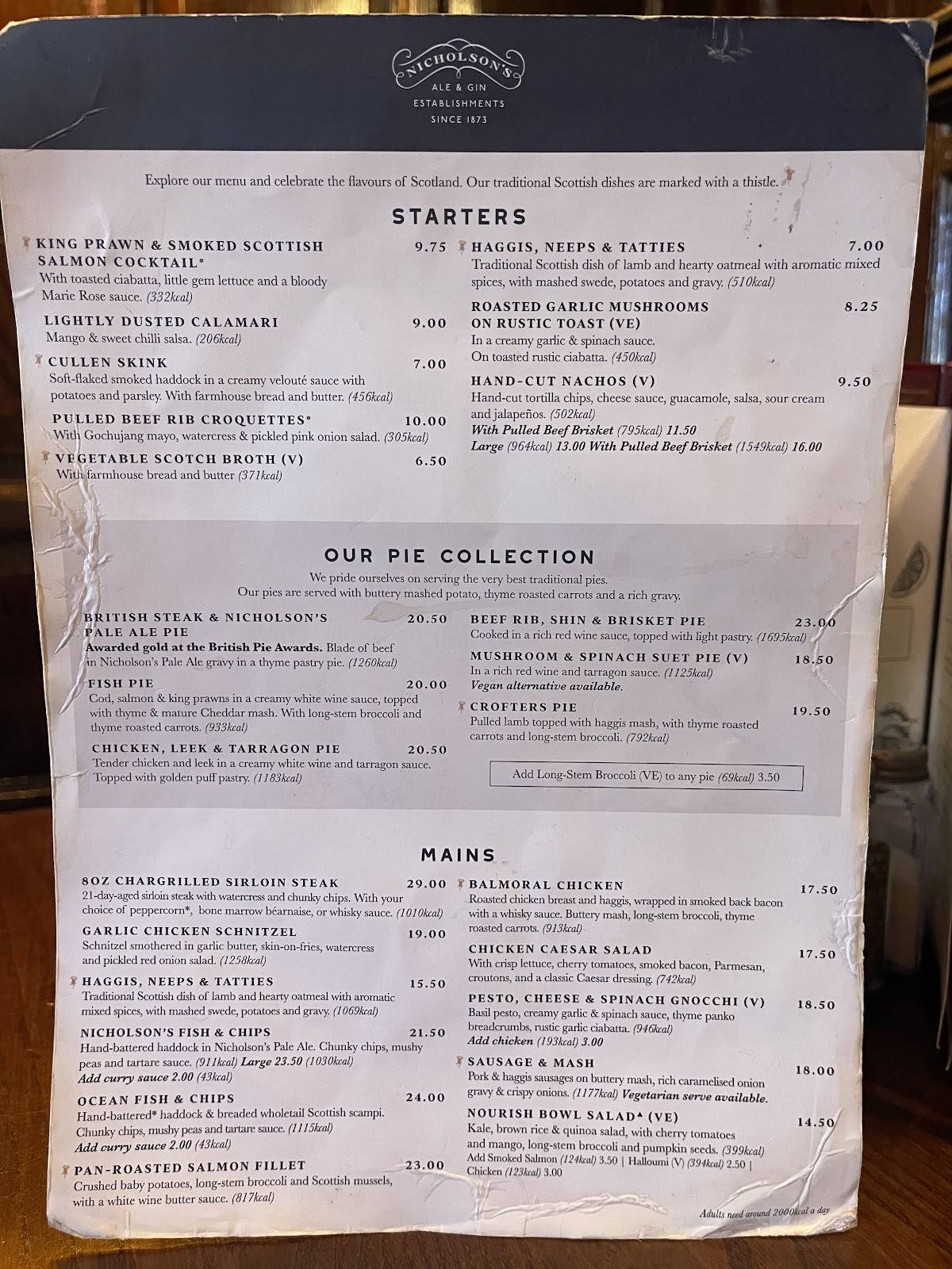 Greyfriars Bobby's Bar меню