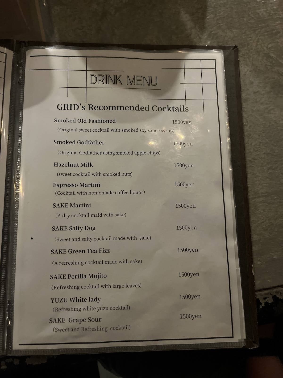Grid меню