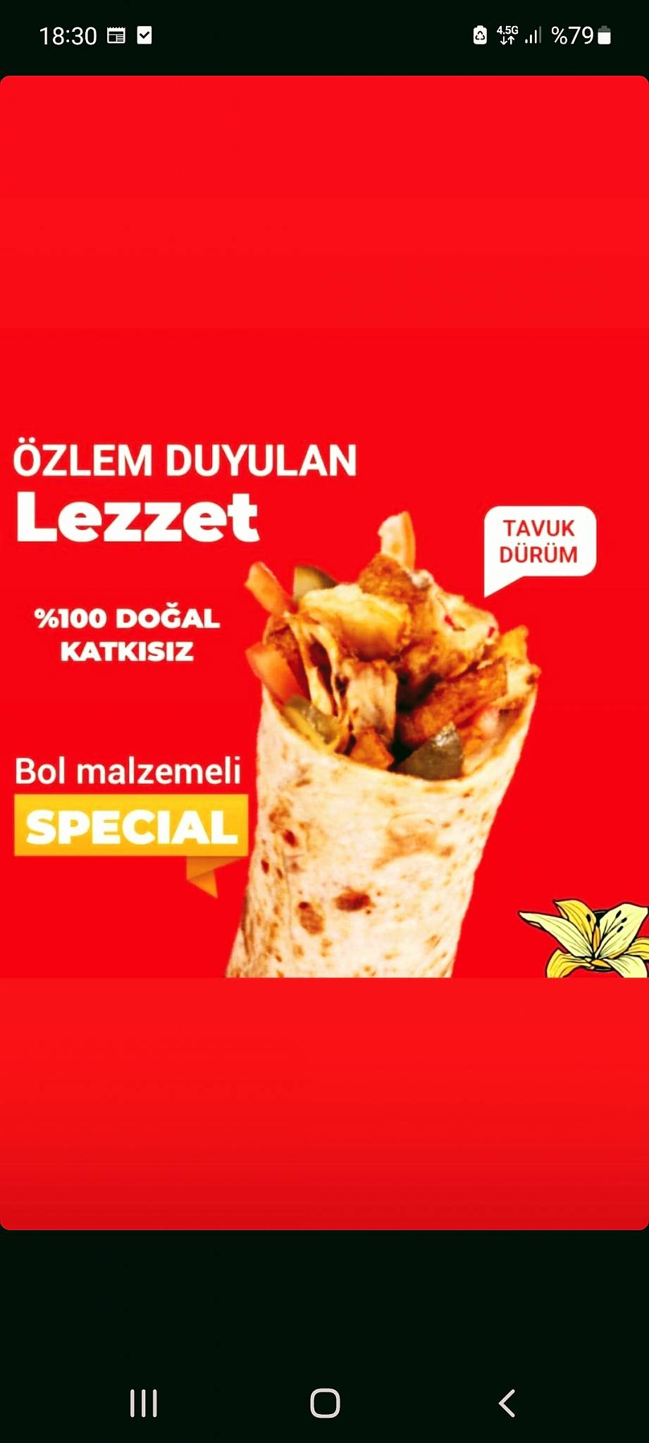 HATAY DÜRÜM меню