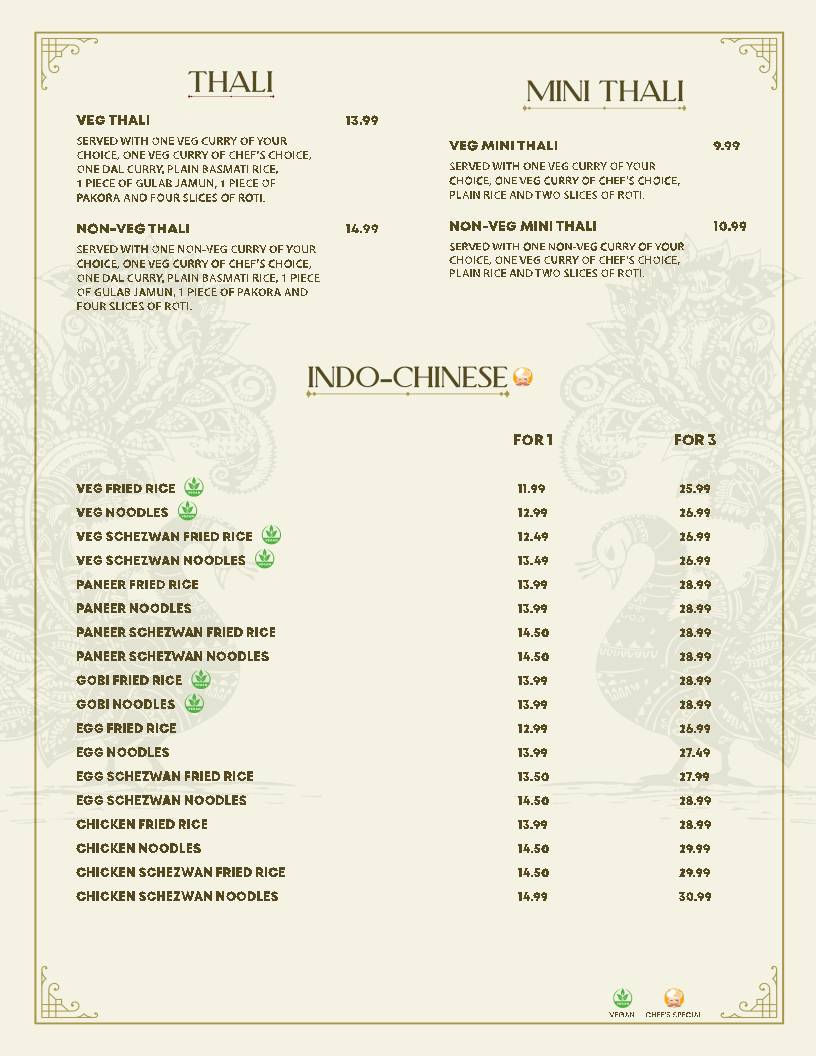 Hashtag India Restaurant - North York меню