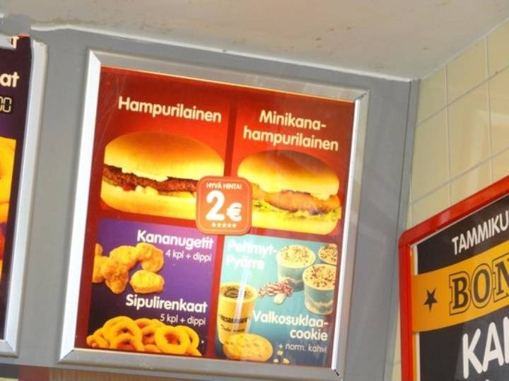 Hesburger Rīga Imanta Kurzemes меню