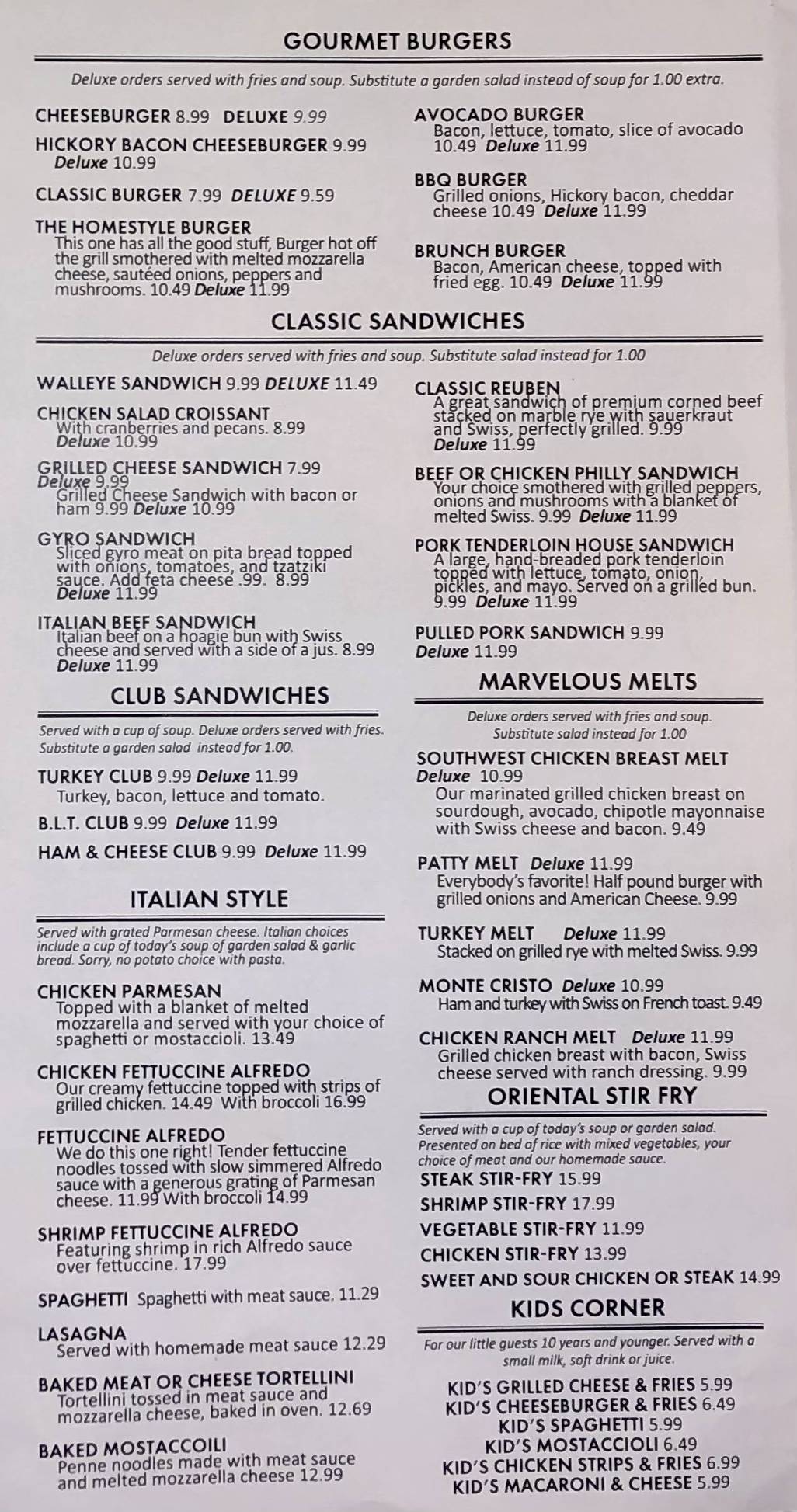 Richard’s Family Restaurant меню