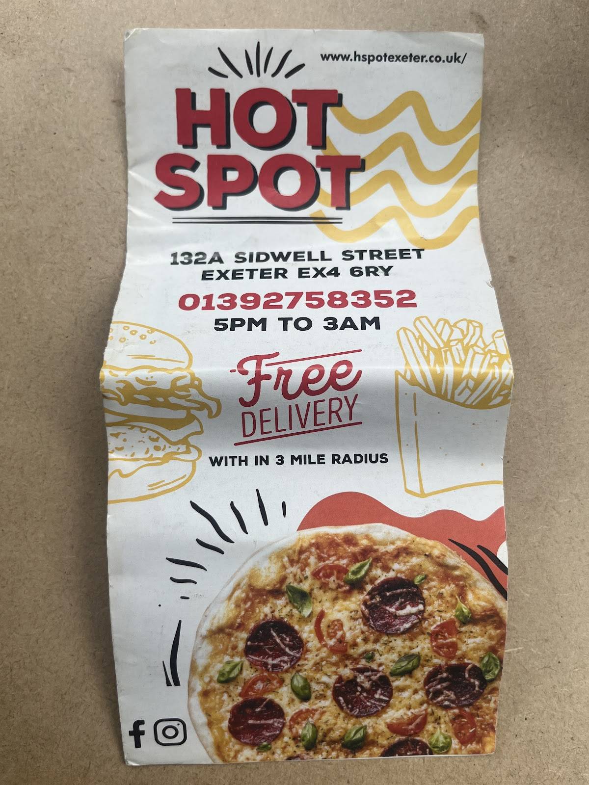 Hot Spot меню