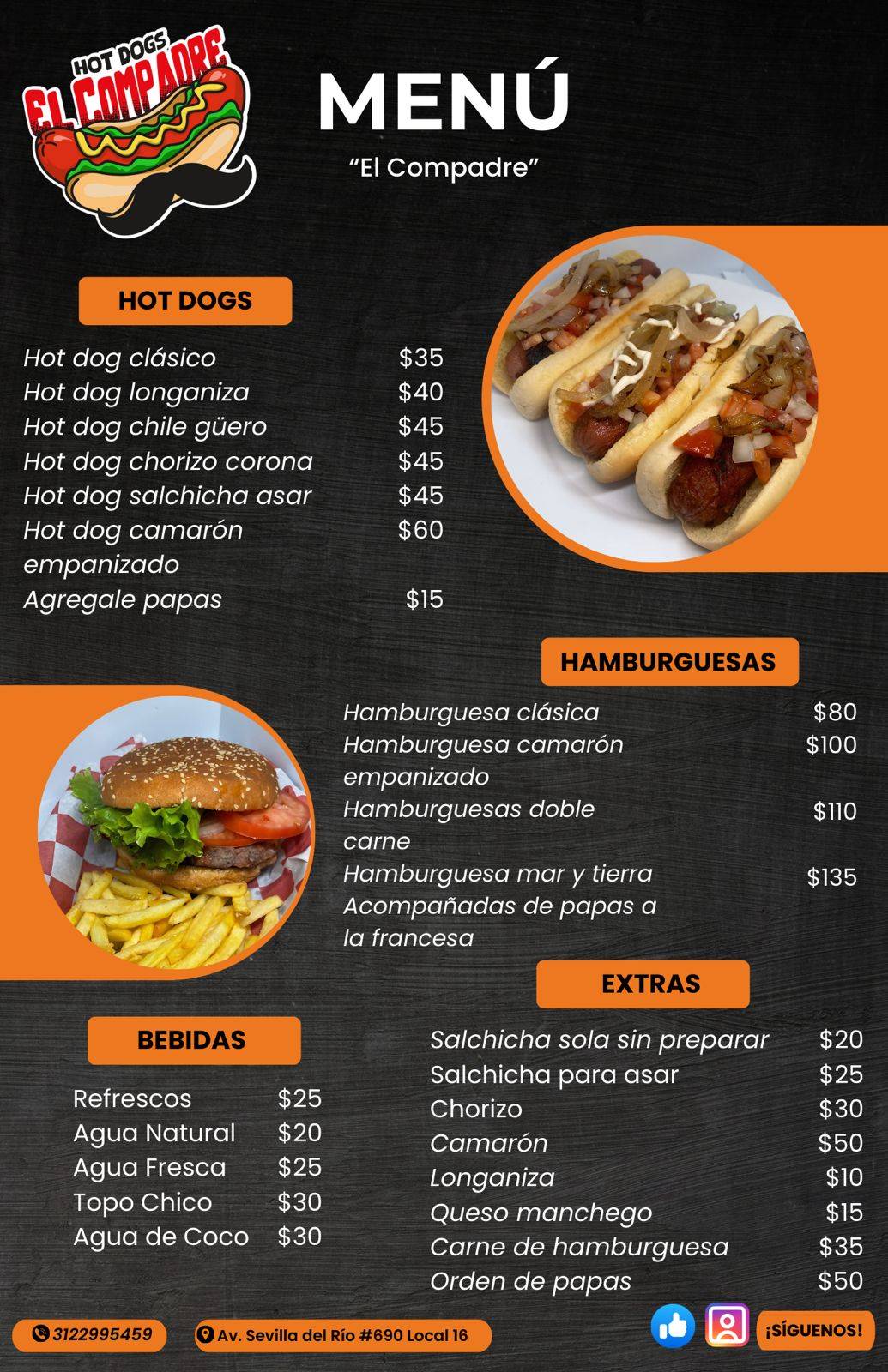 HotDogs El Compadre меню
