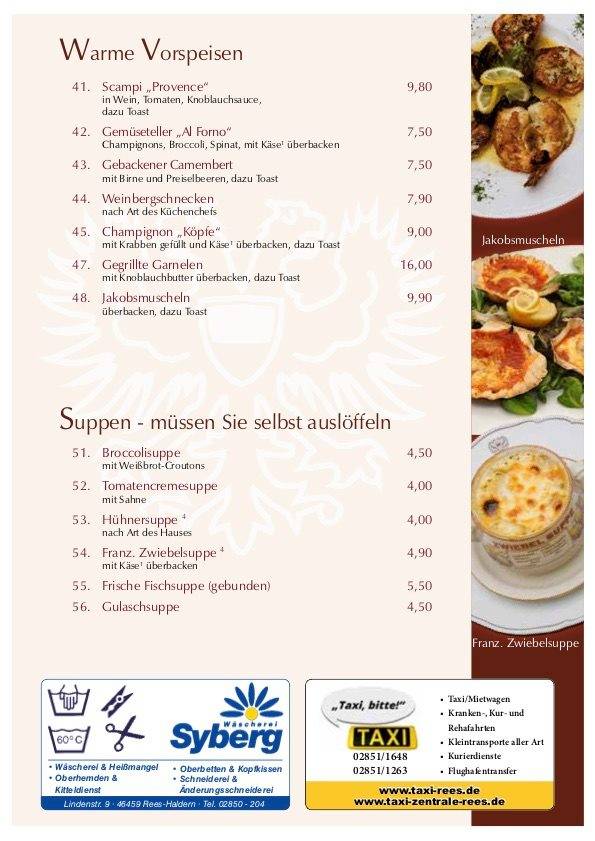 Hotel Restaurant Doppeladler меню