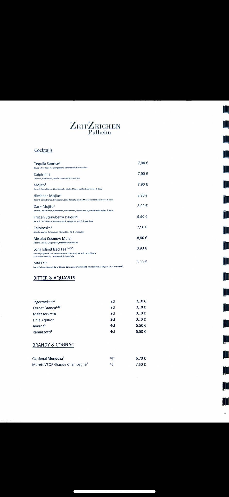 Restaurant & Pizzeria ZeitZeichen меню