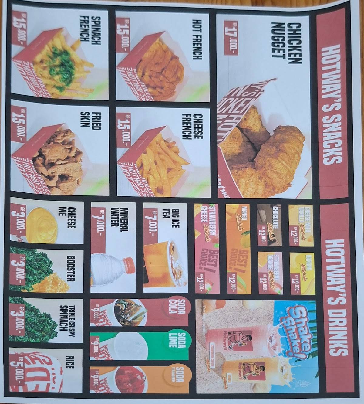 Hotway's Chicken Bitung меню