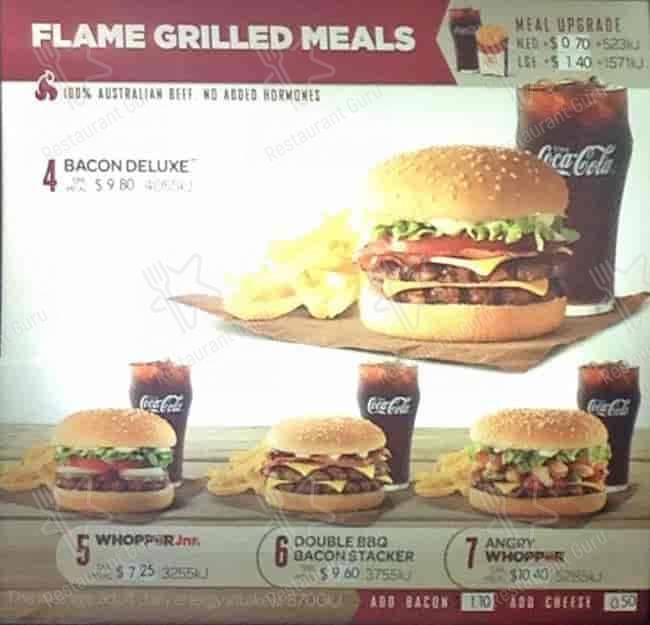 Hungry Jack's Burgers South Perth меню