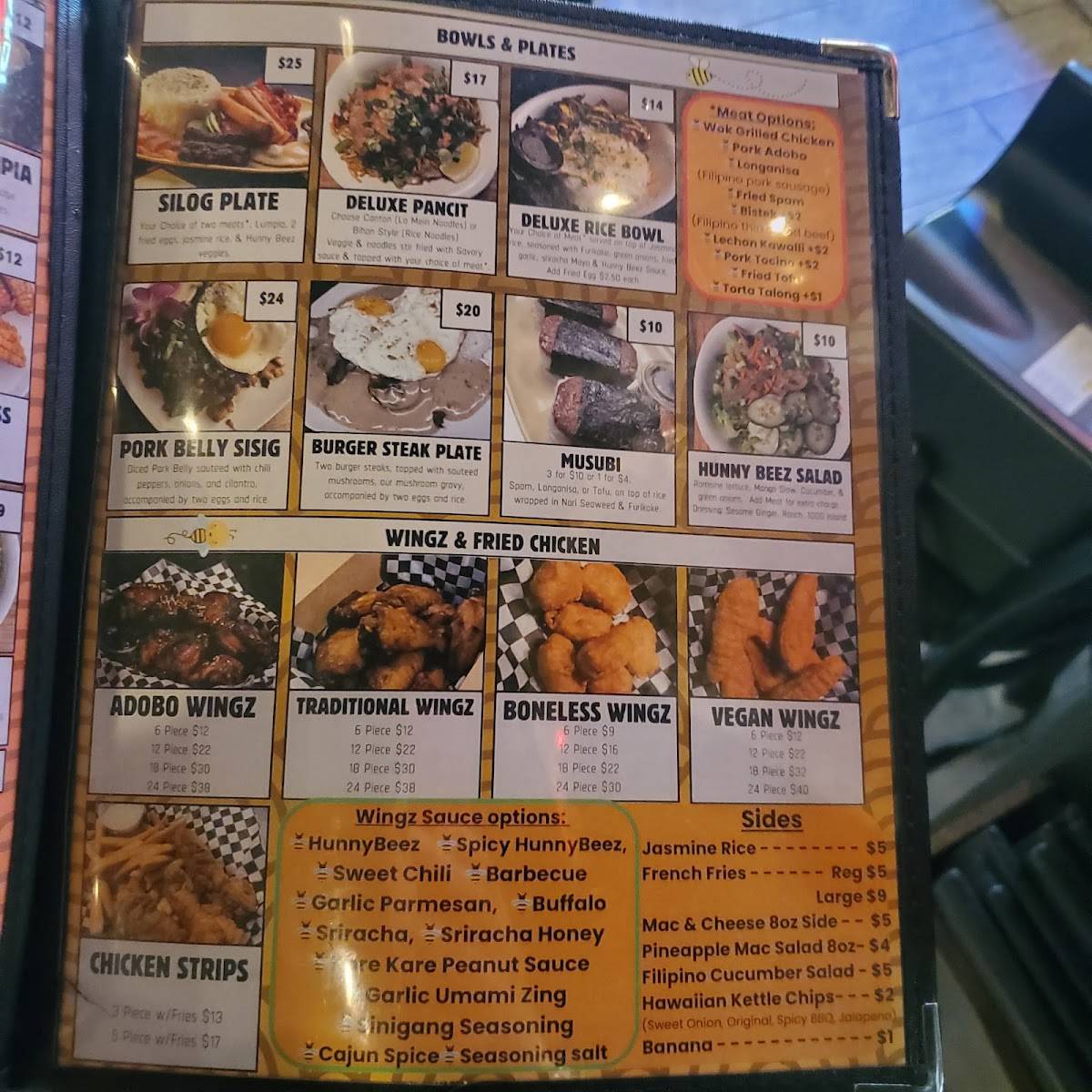Hunny Beez меню