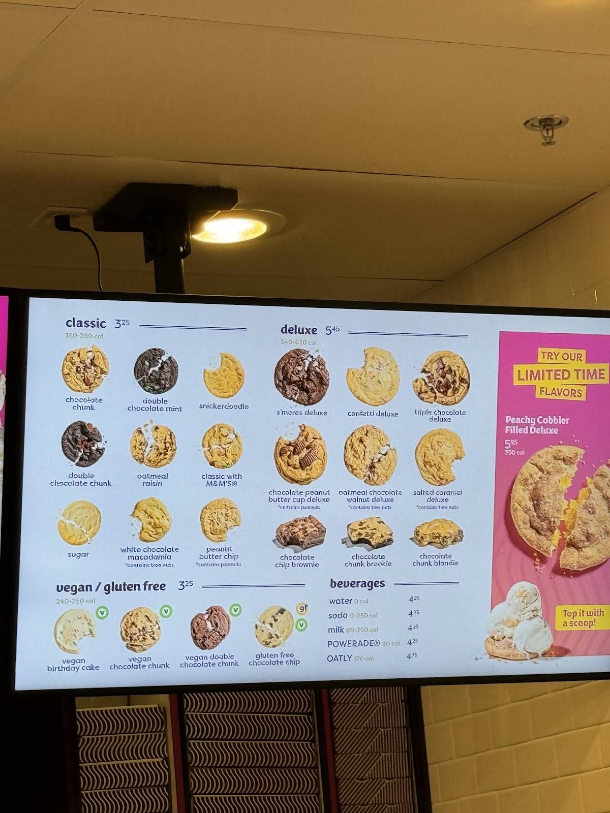 Insomnia Cookies меню