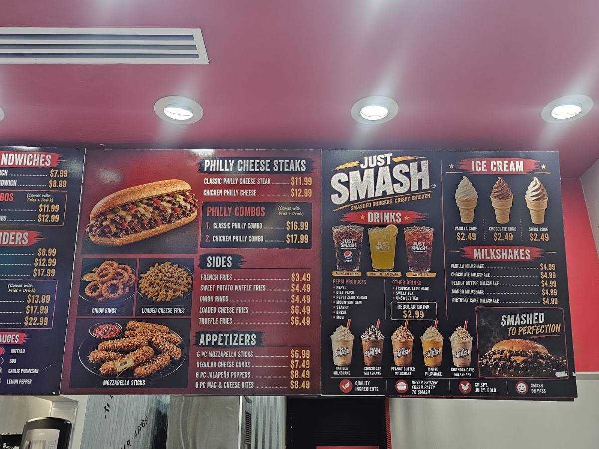 JUST SMASH меню