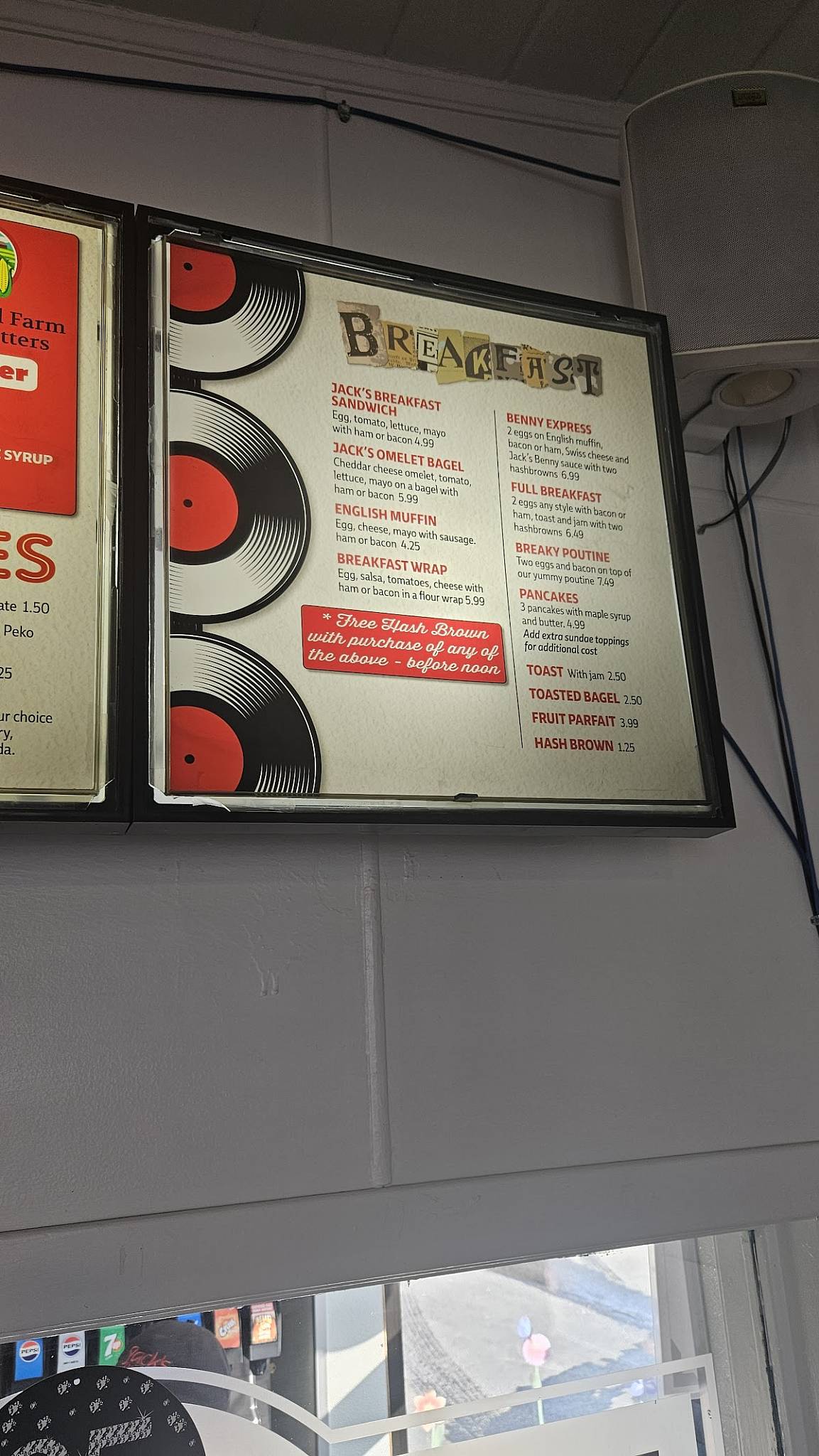Jack's Drive-In меню