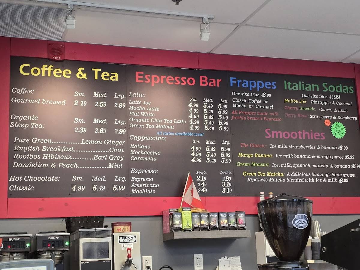 Java Joe's меню