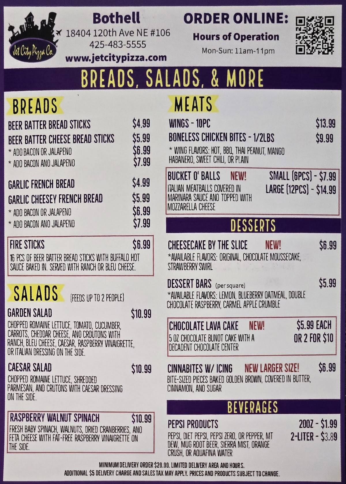 Jet City Pizza Bothell меню
