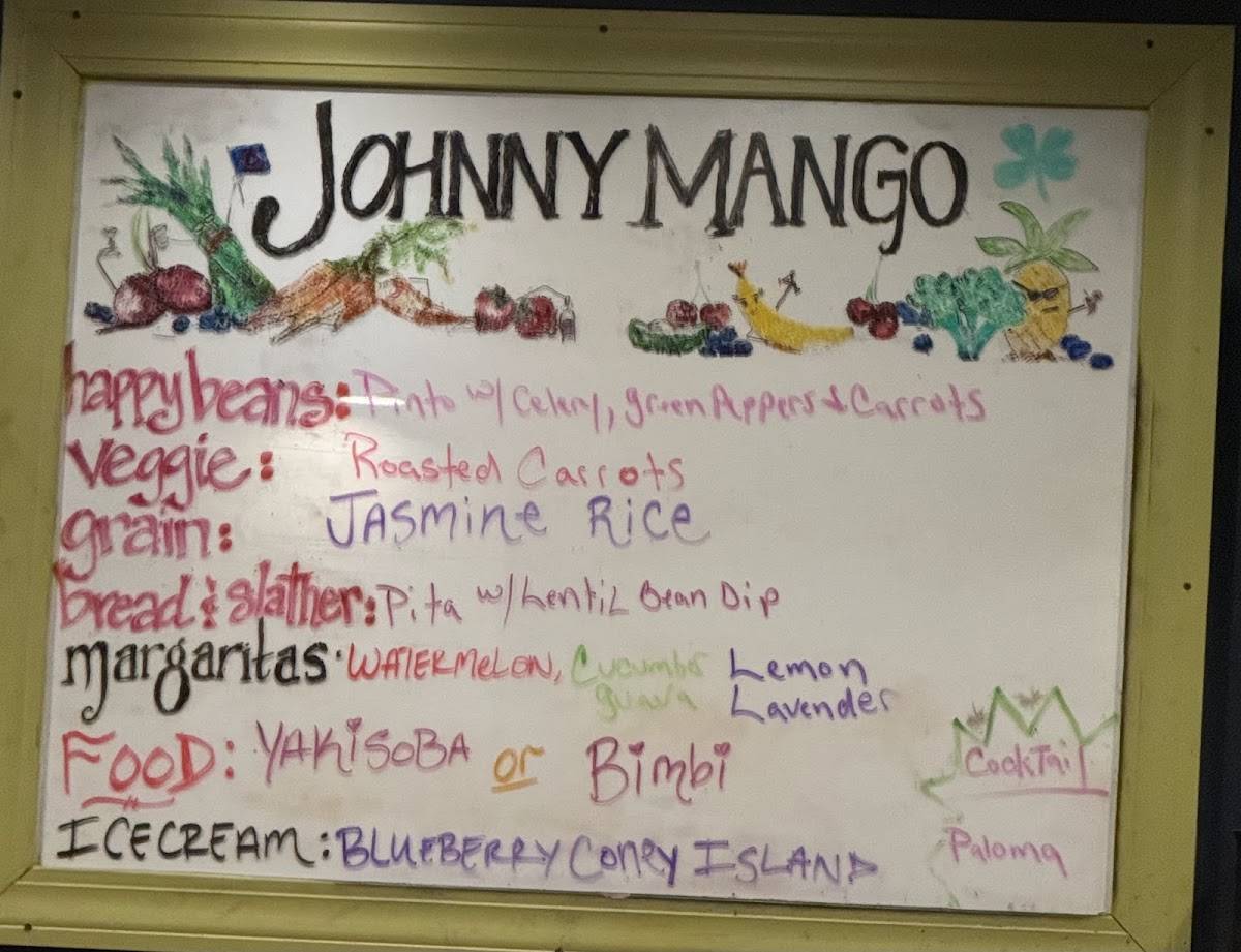 Johnny Mango меню