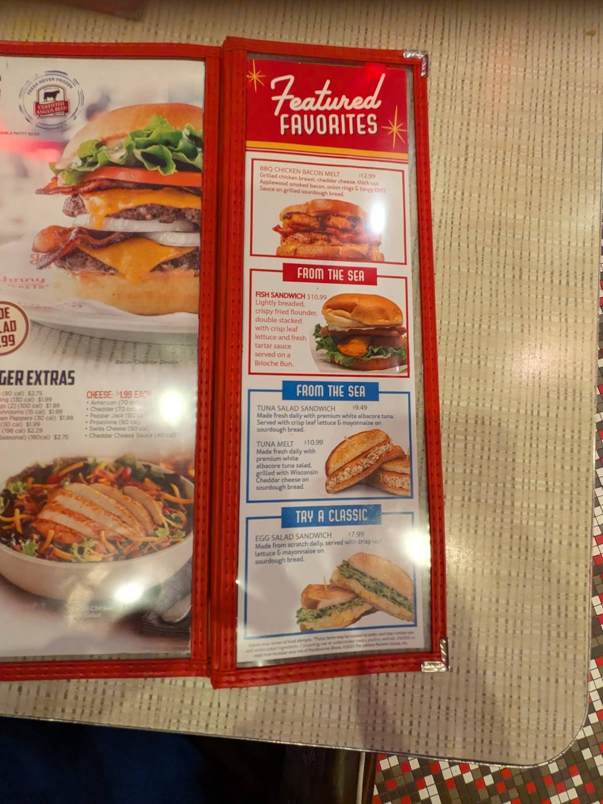 Johnny Rockets меню
