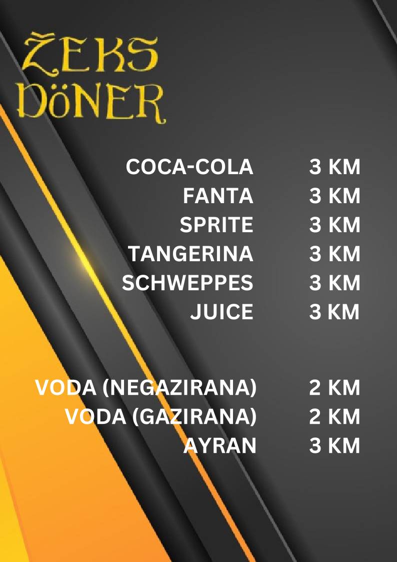 KEBAB DONER меню