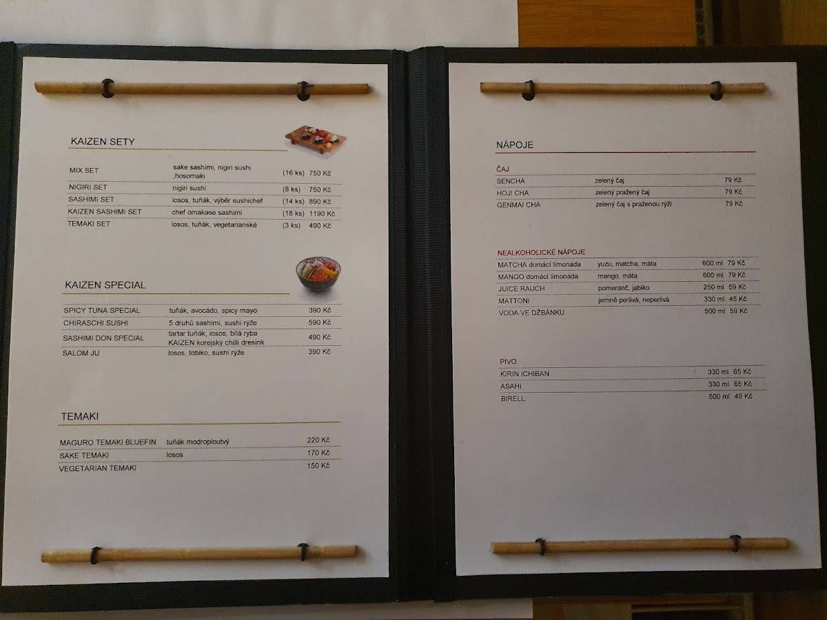 Kaizen sushi меню