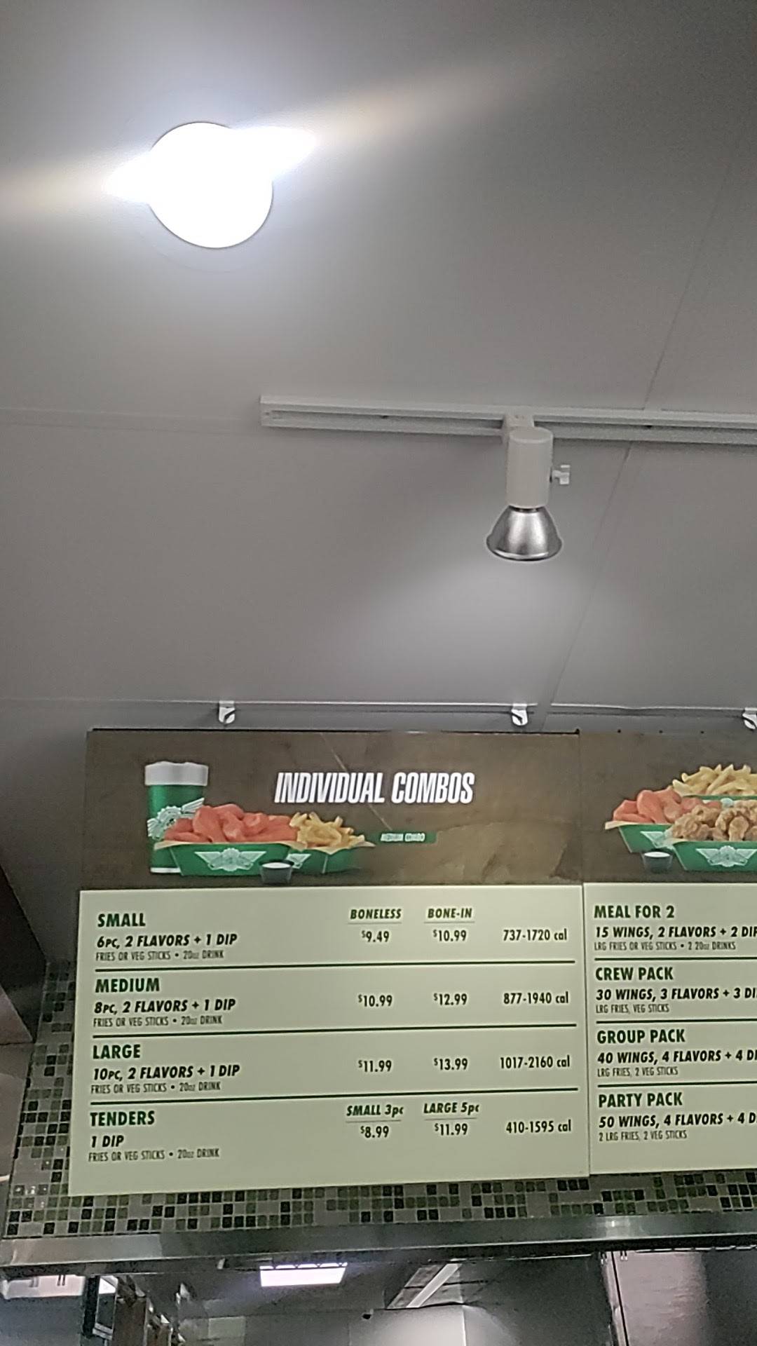 Wingstop меню