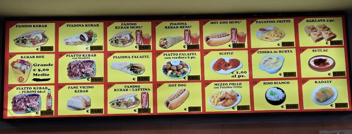 Kebab Turco меню