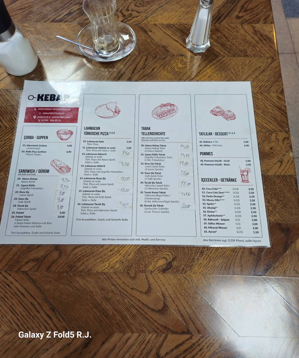 Kebap Time NEUERÖFFNUNG меню