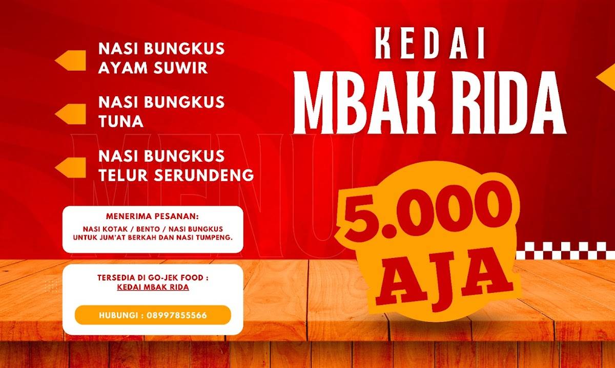 Kedai Mbak Rida меню