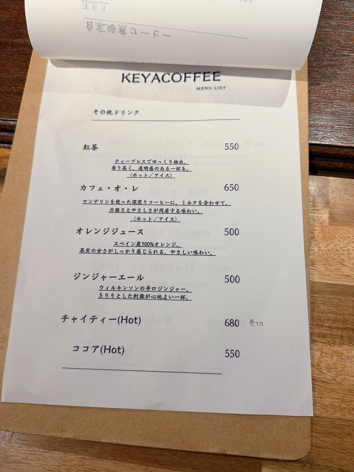 Keya Coffee меню
