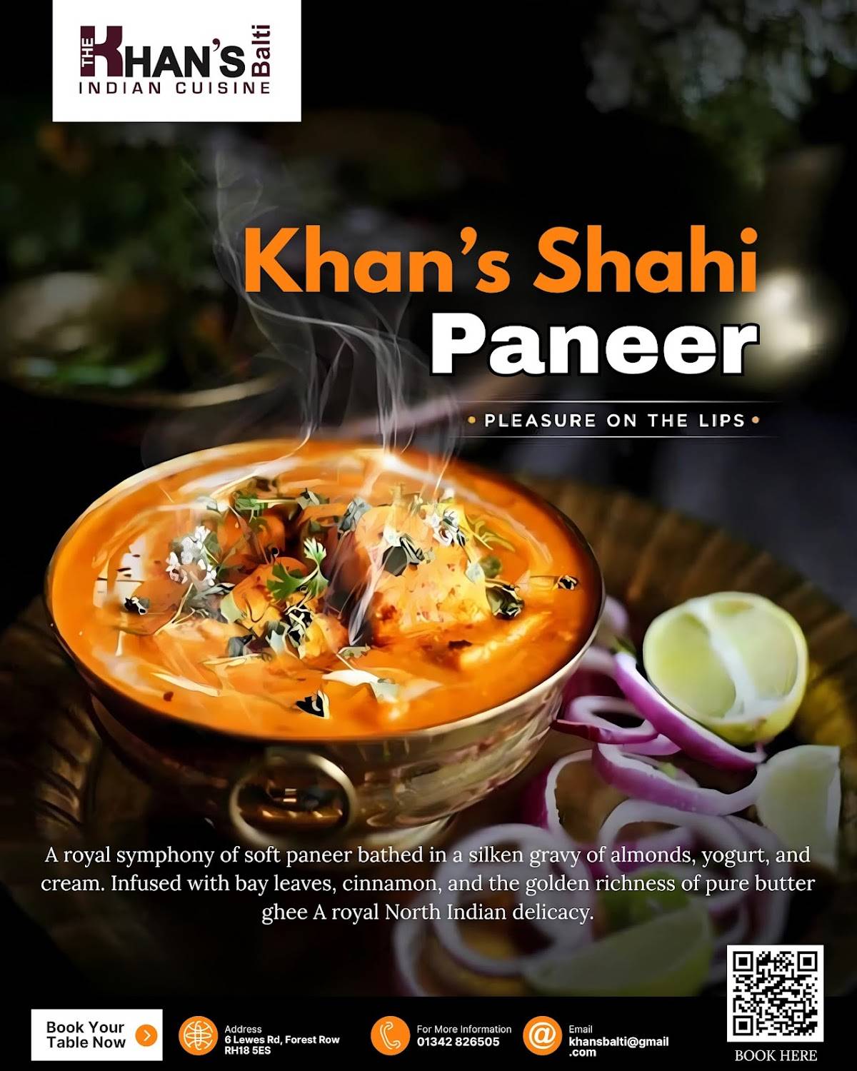 Khans Balti меню