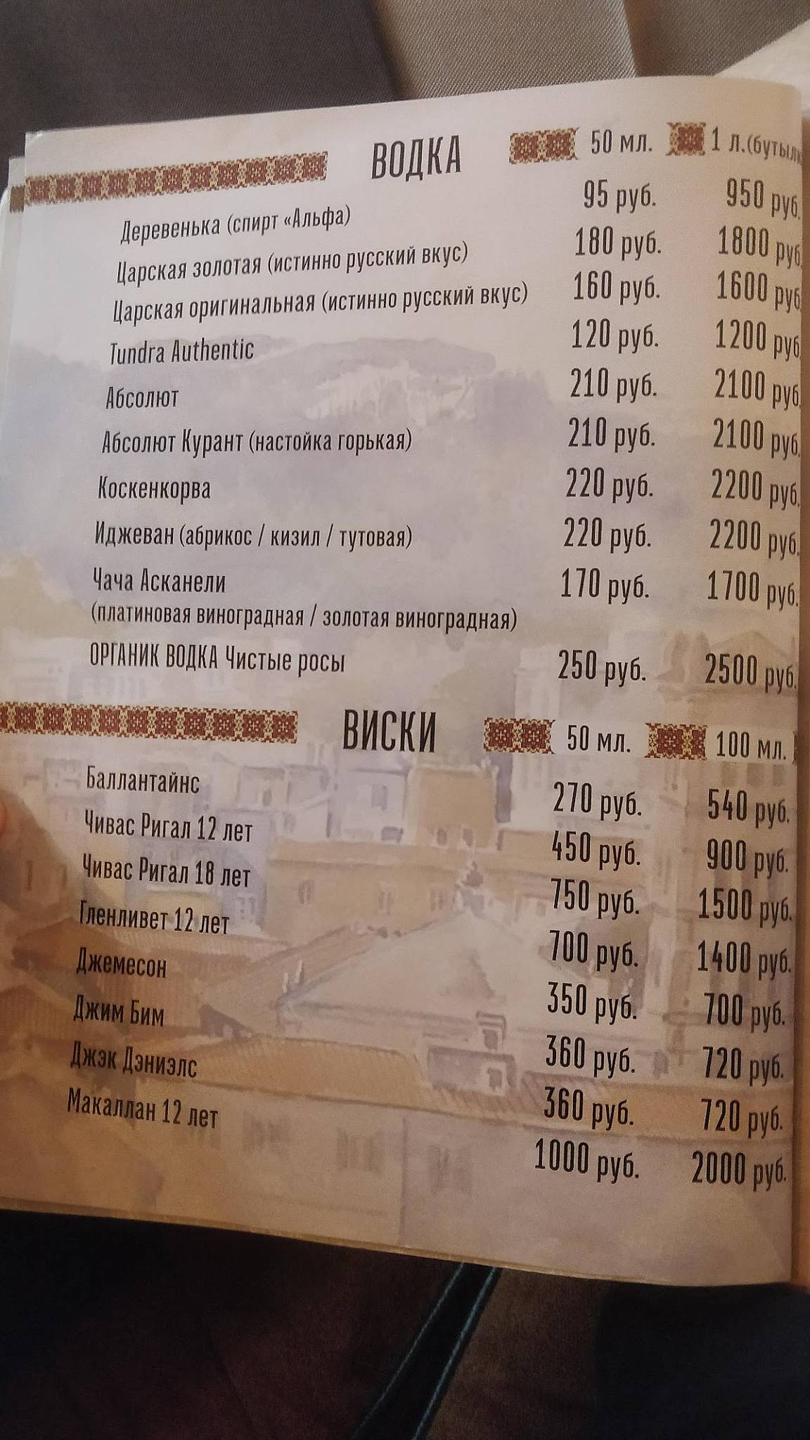 Хванчкара меню