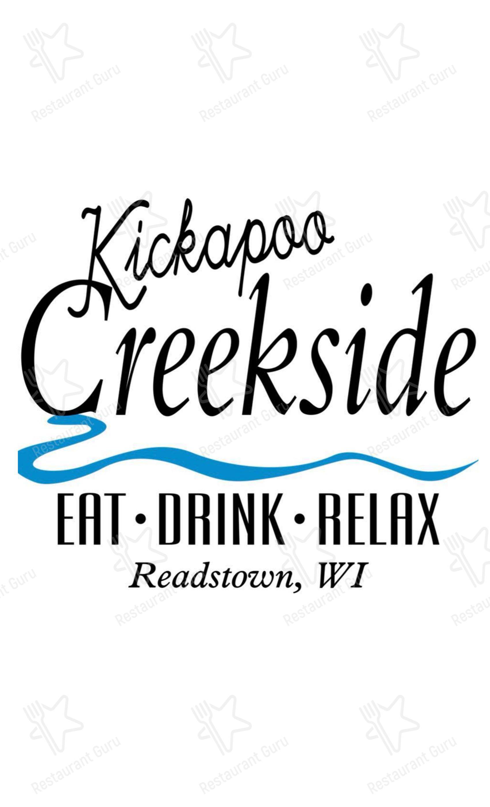 Kickapoo Creekside в Ридстауне - 菜单