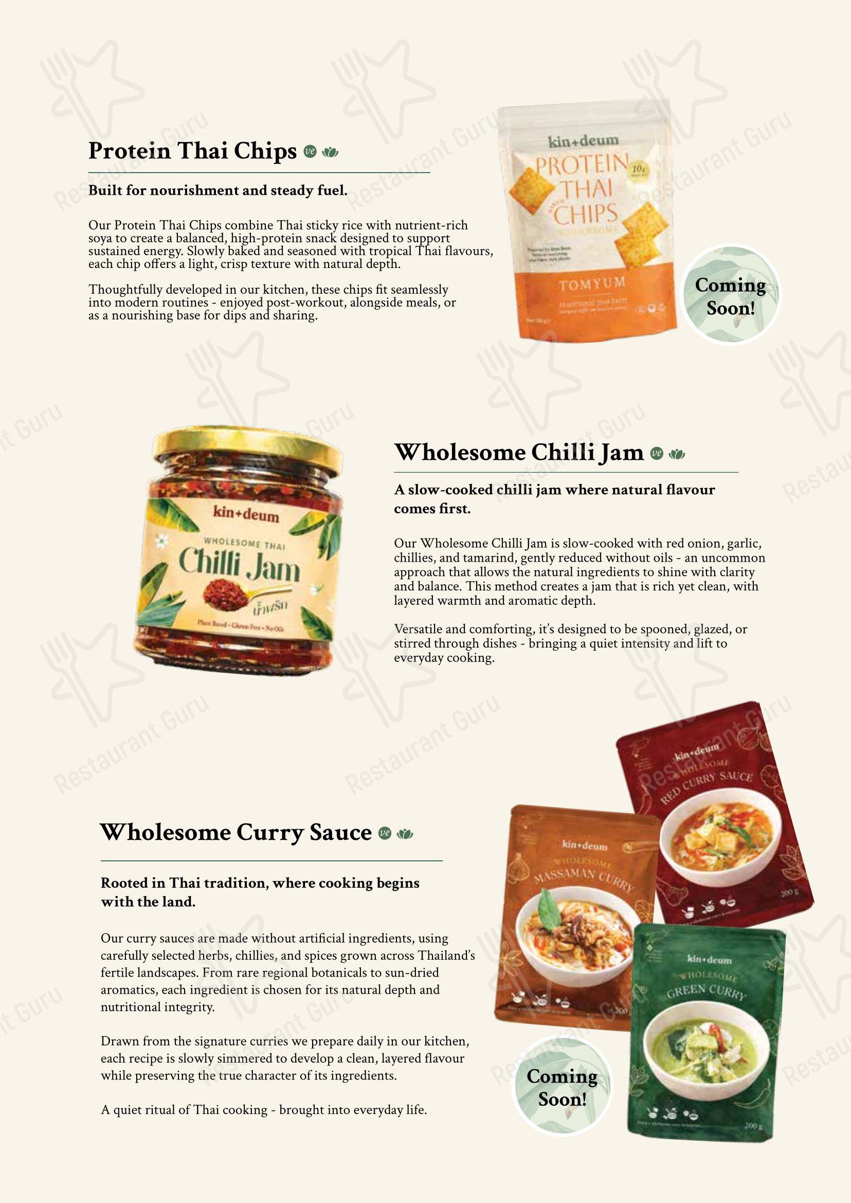 Boronia Catering Menu Pack ресторана Kin + Deum