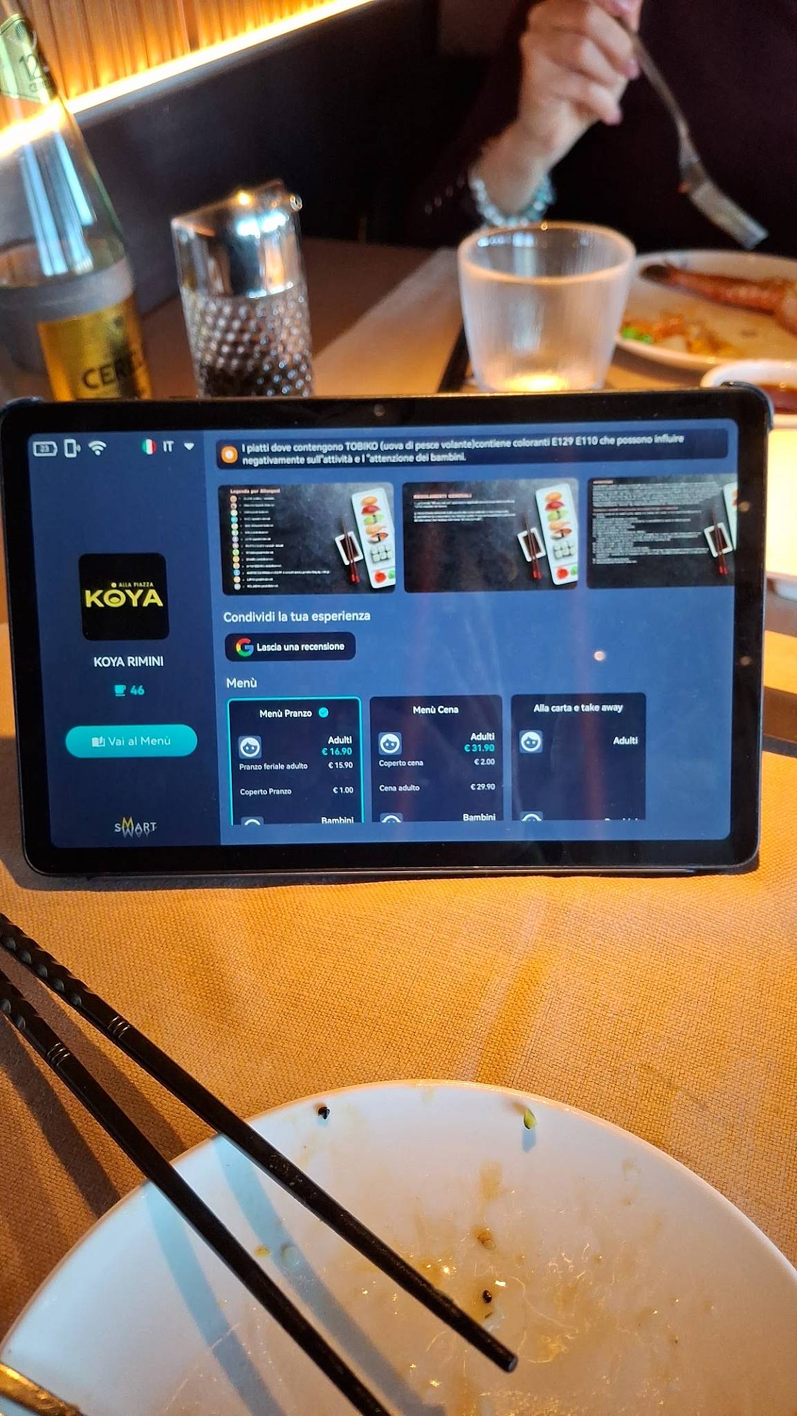 Koya Rimini меню