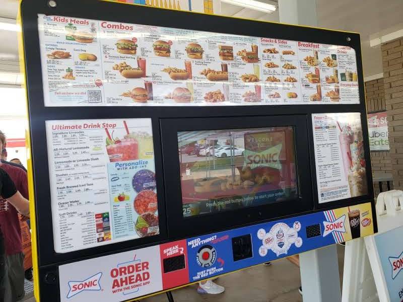 Sonic Drive-In меню