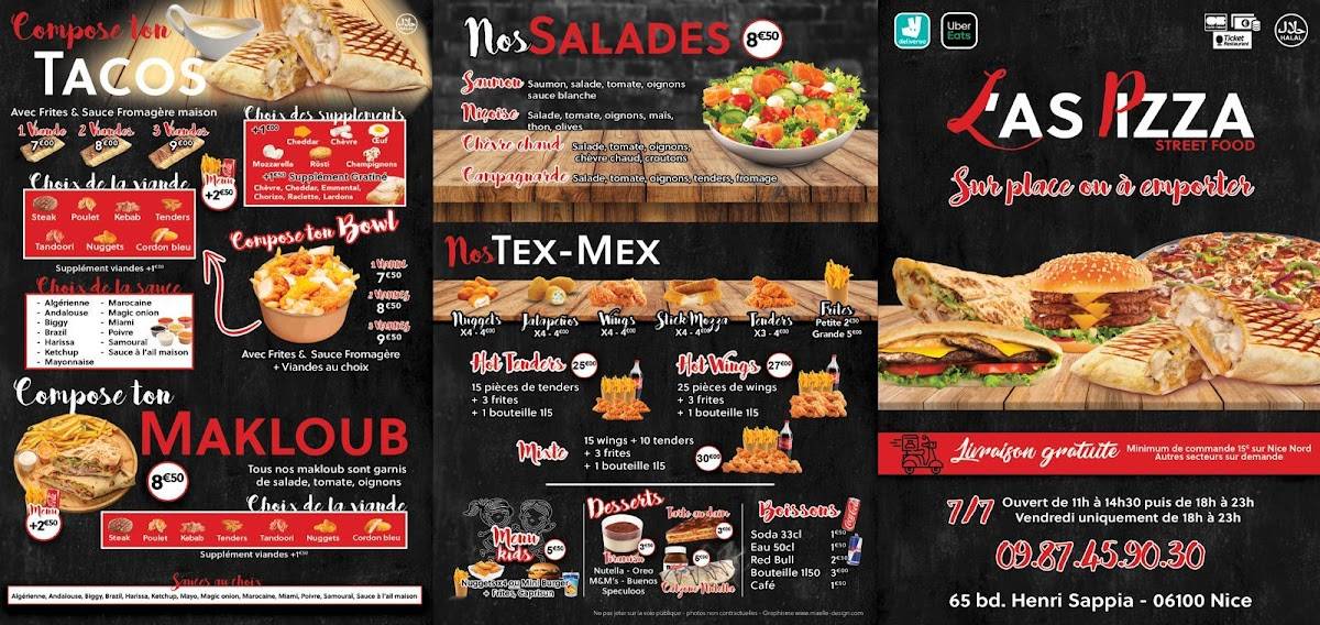 LAS PIZZA Nice nord меню