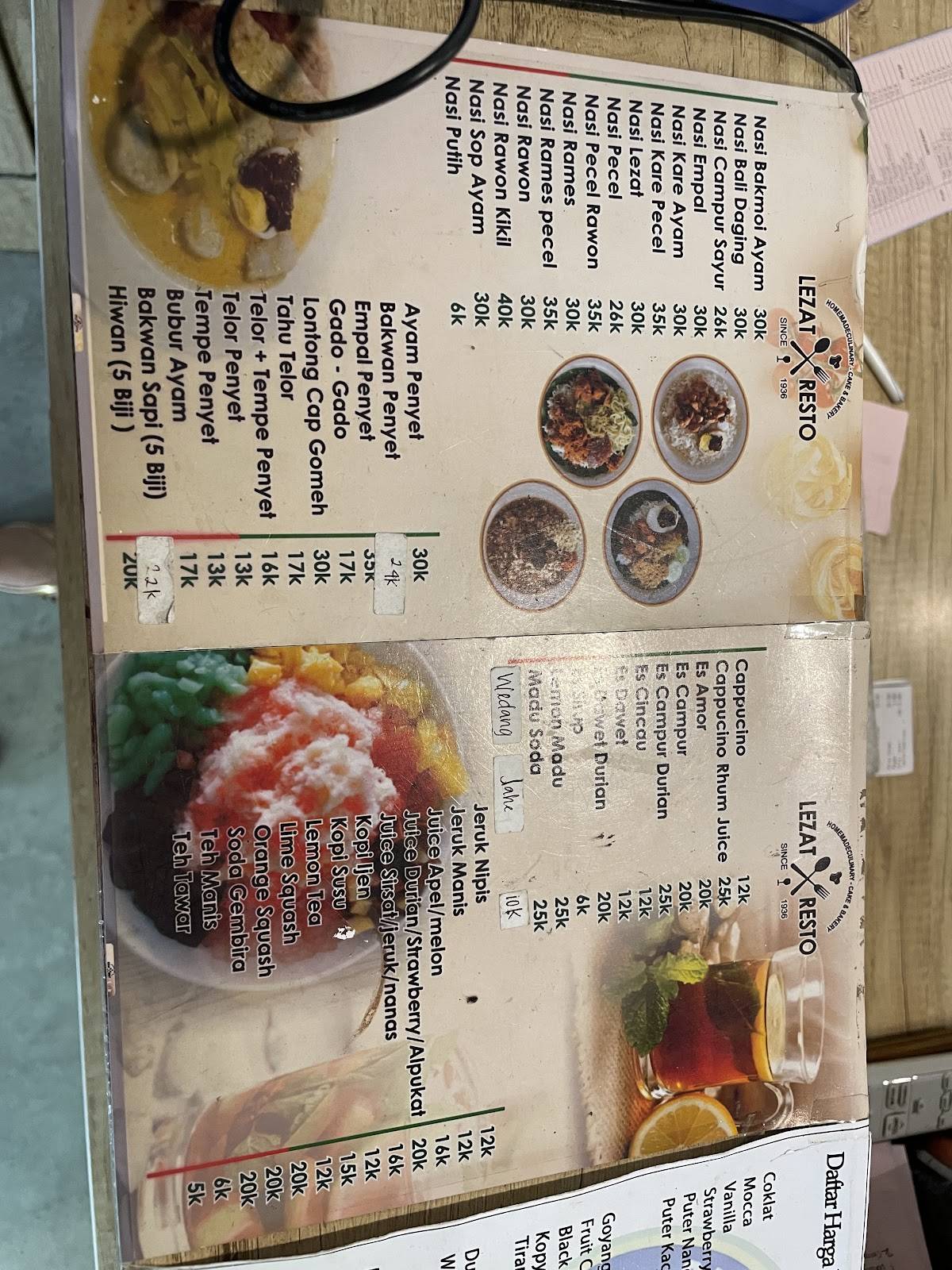 LEZAT RESTO JEMBER меню